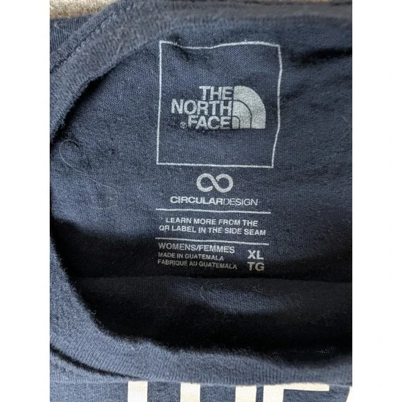 The North Face Womens Navy Blue Graphic Logo Short Sleeve T-Shirt XL NF0A812E - Picture 8 of 8